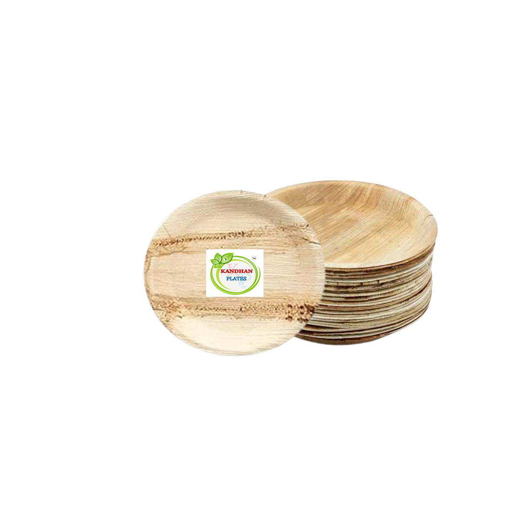 Areca Leaf Plate 6 inch Set Of 25 Disposable Plates